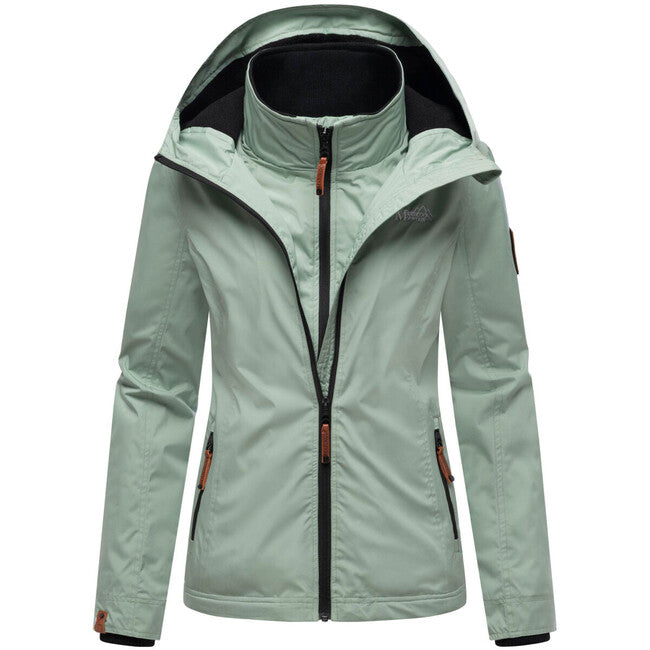 Marikoo Erdbeere giacca da donna primaverile con cappuccio, menta fumosa
