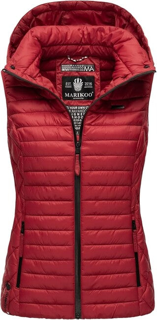 Marikoo HASENPFOTE gilet di transizione da donna, rosso scuro