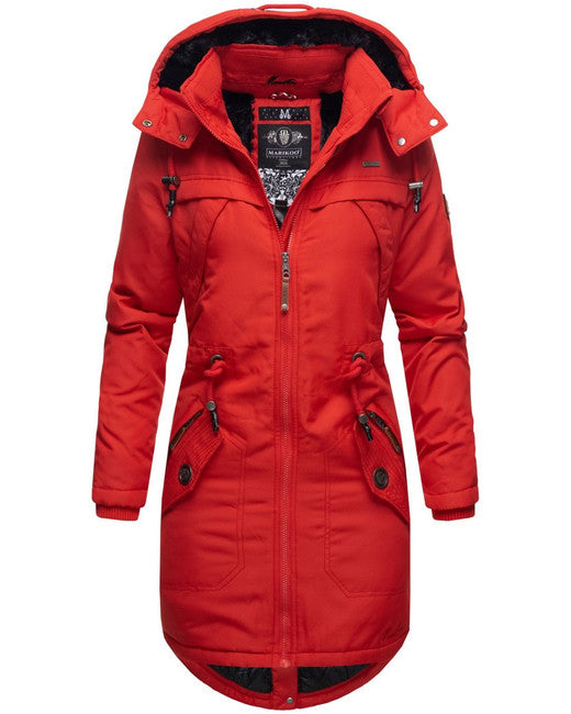 Marikoo Kamii giacca invernale da donna con cappuccio, rossa