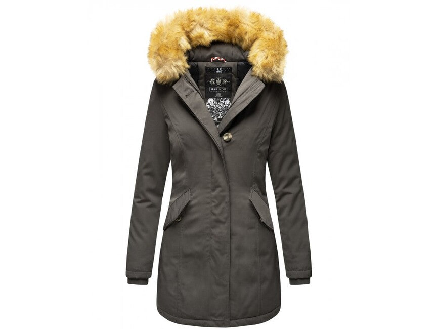 Marikoo Karmaa giacca invernale da donna con cappuccio, antracite