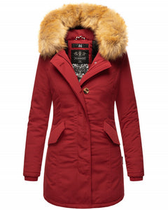 Marikoo Karmaa giacca invernale con cappuccio da donna, Blood red