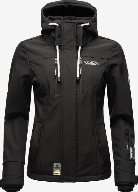 Marikoo Kleine Zicke giacca transitoria da donna con cappuccio, nera