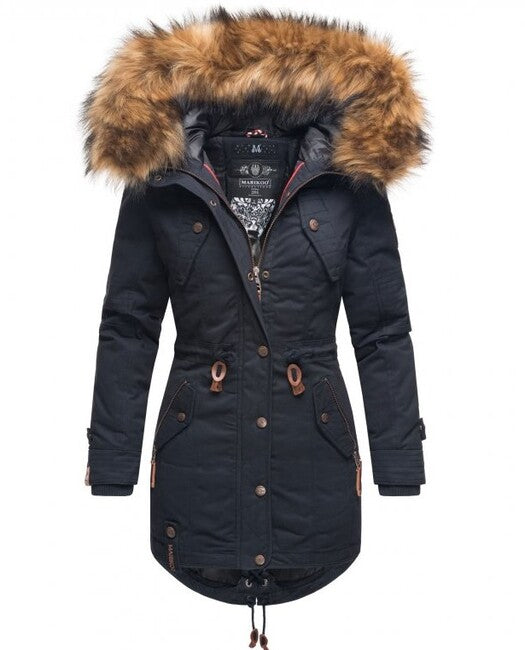 Marikoo La Viva Princess giacca invernale da donna con cappuccio, navy