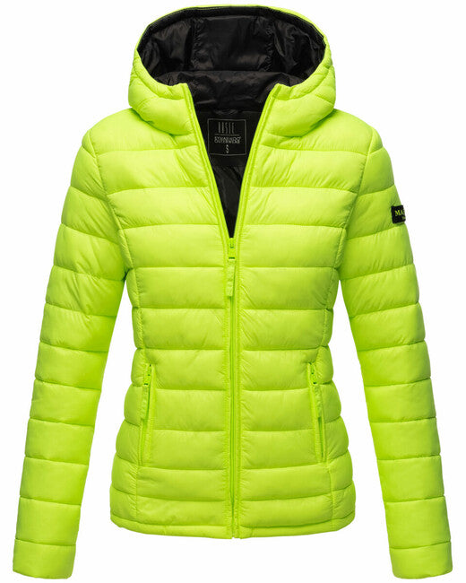 Marikoo Lucy giacca transitoria da donna con cappuccio, verde neon