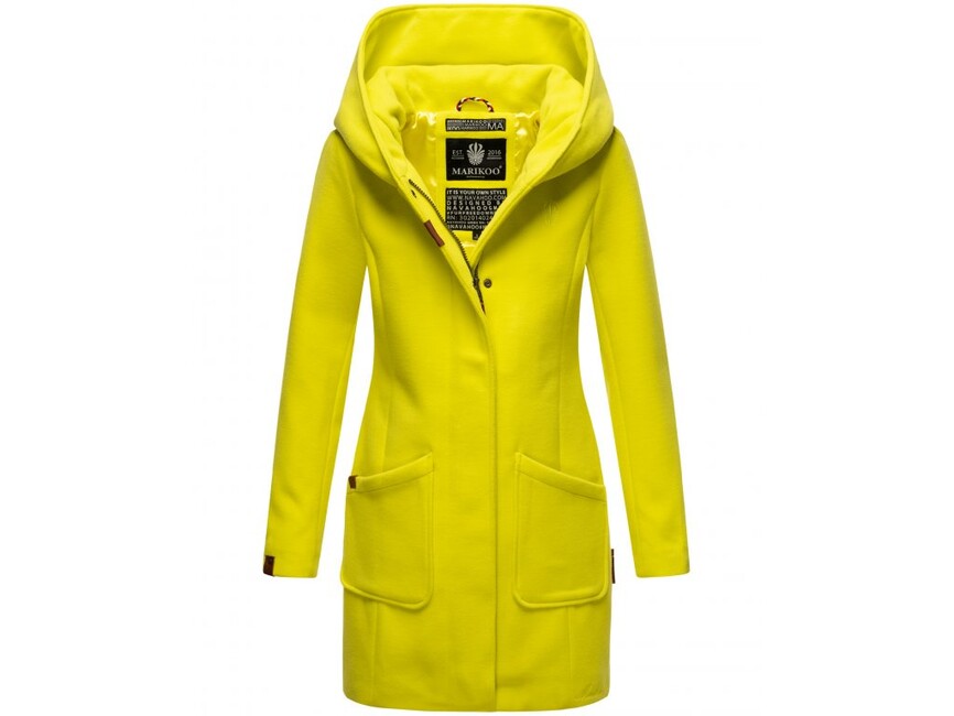 Marikoo MAIKOO cappotto invernale da donna con cappuccio, verde lime