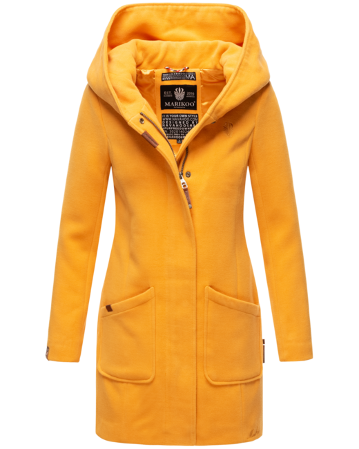 Marikoo MAIKOO cappotto invernale da donna con cappuccio, giallo