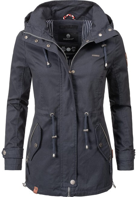 Marikoo Nyokoo giacca transitoria con cappuccio, navy