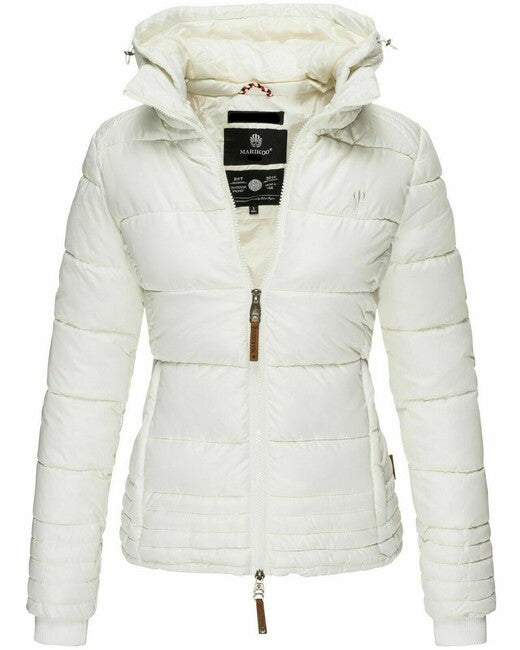 Marikoo SOLE giacca invernale da donna con cappuccio, bianca