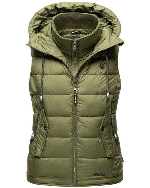 Marikoo Taisaa gilet con cappuccio da donna, oliva