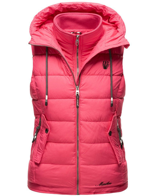 Marikoo TAISAA gilet con cappuccio da donna, rosa