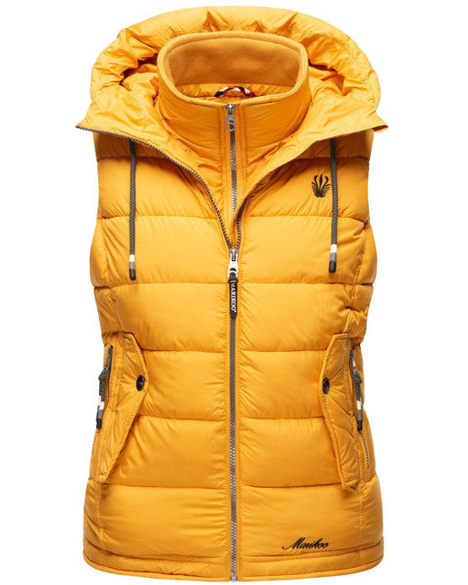 Marikoo Taisaa gilet con cappuccio da donna, giallo