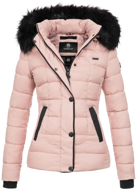 Marikoo Unique giacca invernale da donna con cappuccio, rosa