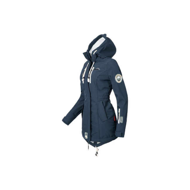 Marikoo ZIMTZICKE giacca invernale softshell da donna con cappuccio, blu