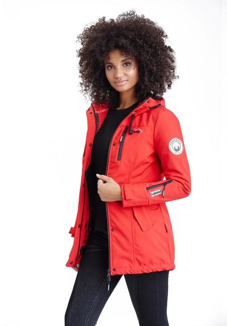 Marikoo ZIMTZICKE giacca invernale softshell da donna con cappuccio, rossa