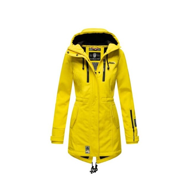 Marikoo ZIMTZICKE giacca invernale softshell da donna con cappuccio, gialla