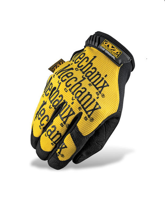 Mechanix Original guanti tattici, gialli con scritte neri