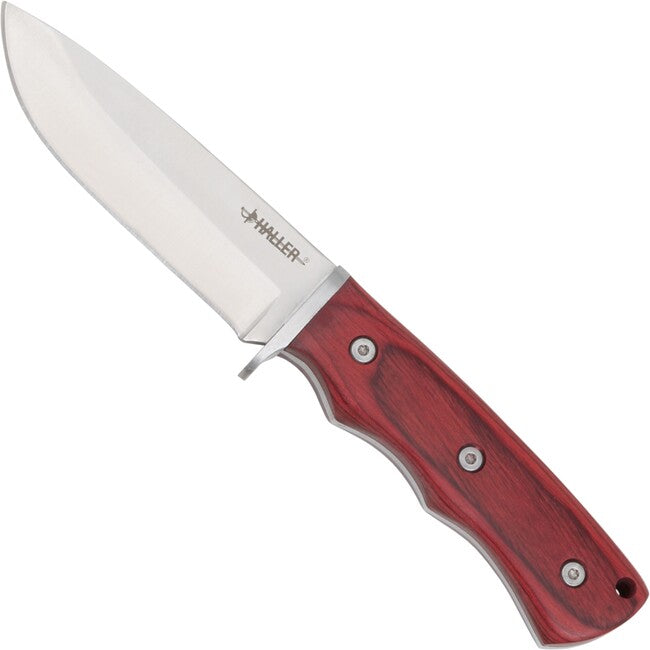 Haller Coltello a lama fissa con lama in pakkaholzgriff