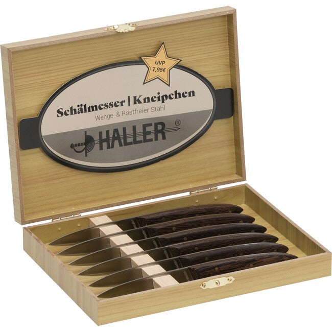 Haller Set di coltelli tascabili 6 tlg in Holzbox