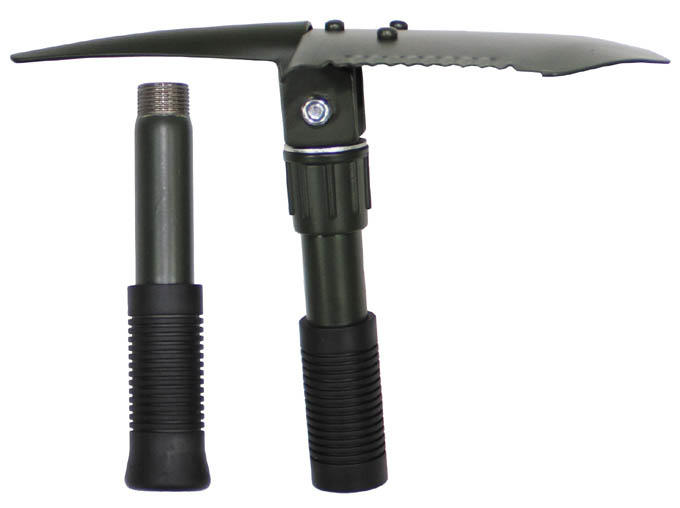 MFH mini pala pieghevole 3 in 1 interamente in metallo con custodia