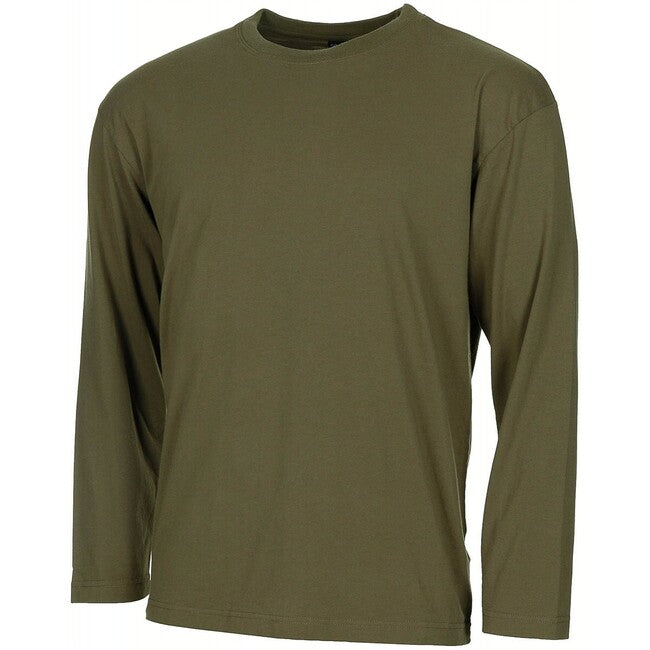 MFH Maglietta americana a maniche lunghe, verde OD, 170 g/m²