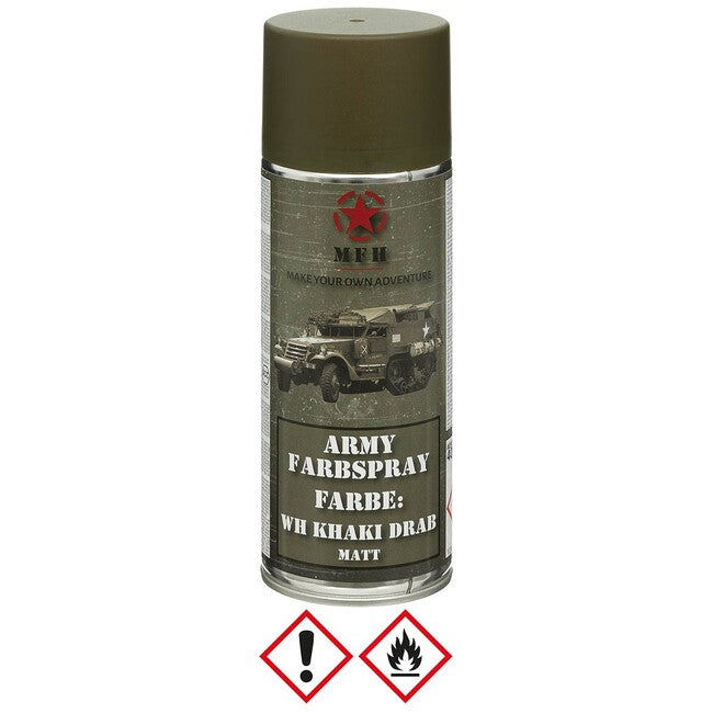 MFH Army vernice spray 400 ml, wh khaki drab opaca