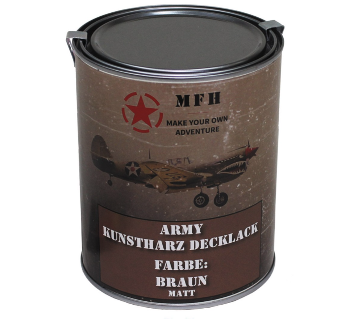 MFH army farba, marrone opaco, 1 litro