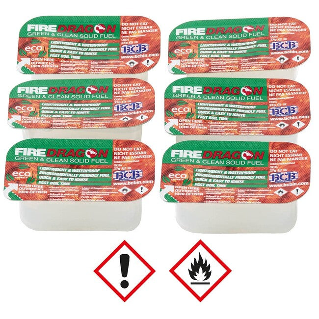 MFH Firedragon confezione da 6 pezzi di gel combustibile solido , 162 g (1 pezzo circa 27 g)