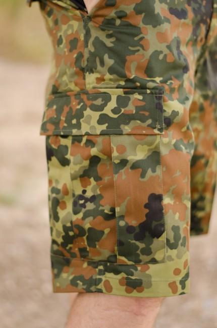 MFH BDU pantaloncini da uomo, flecktarn