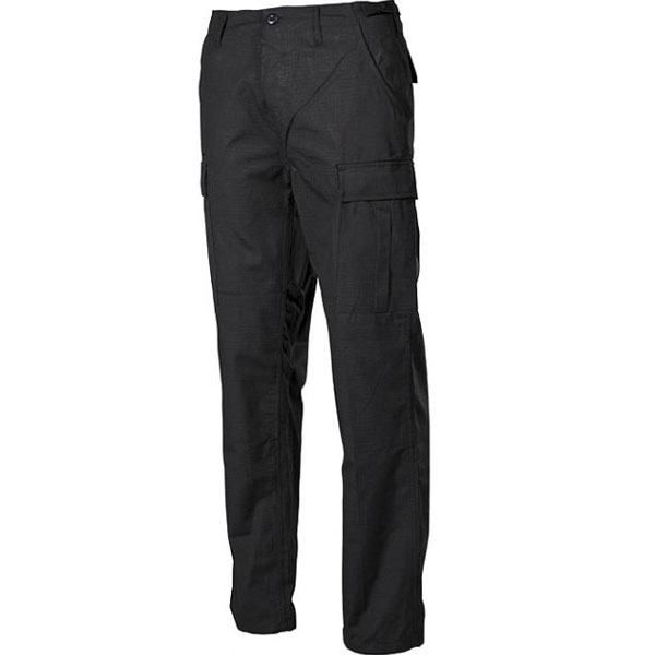 MFH BDU pantaloni da uomo rip-stop, neri