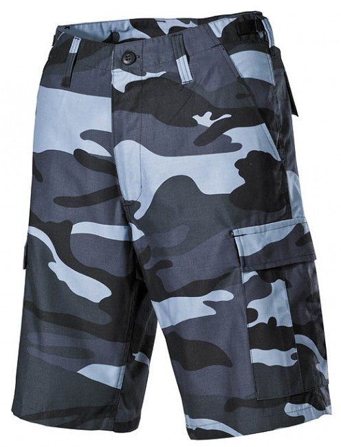 MFH BDU pantaloncini da uomo, azzurro
