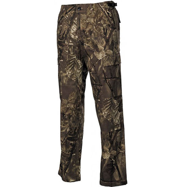 MFH BDU pantaloni da uomo rip-stop real tree, marroni