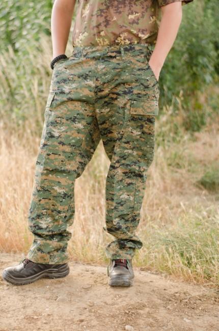 MFH BDU pantaloni da uomo rip-stop, digital woodland