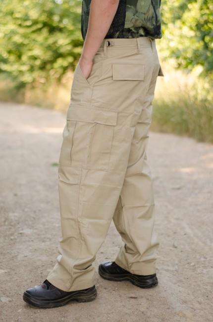 MFH BDU pantaloni da uomo rip-stop, khaki