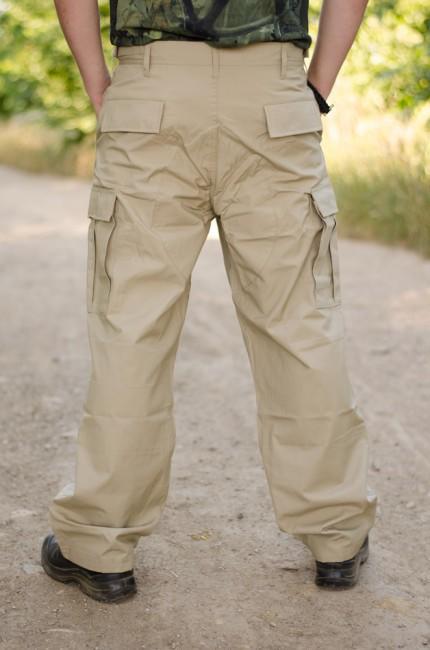 MFH BDU pantaloni da uomo rip-stop, khaki