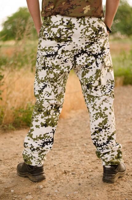 MFH pantaloni da uomo Rip-Stop, bianchi