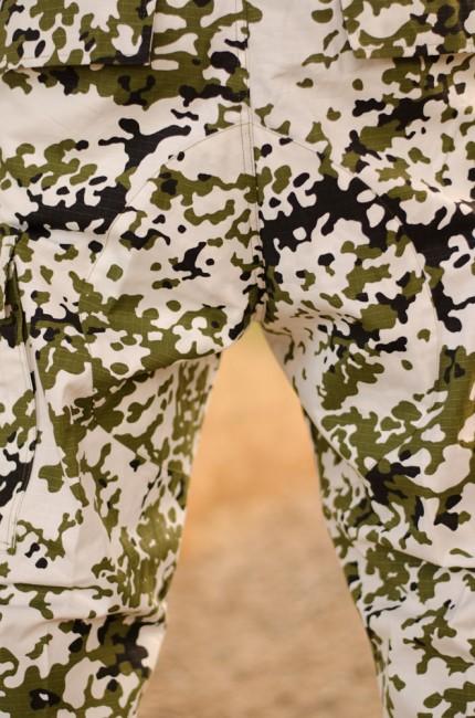 MFH pantaloni da uomo Rip-Stop, bianchi