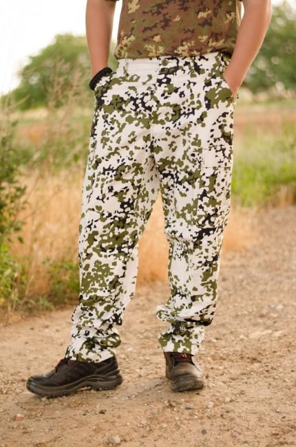 MFH pantaloni da uomo Rip-Stop, bianchi