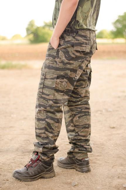 MFH BDU pantaloni da uomo rip-stop, tiger stripe