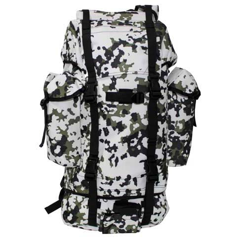 MFH BW zaino impermeabile, Snow camo 65L
