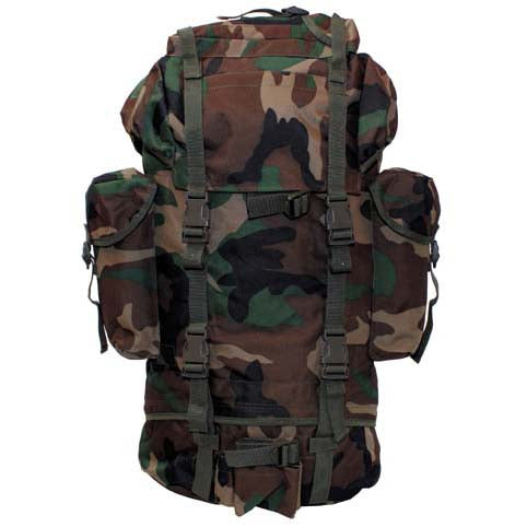 MFH BW zaino impermeabile, woodland 65L