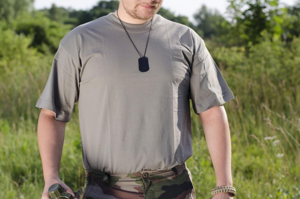 MFH Dog-Tags, nero con catena