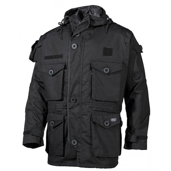MFH commando giacca rip-stop, nera