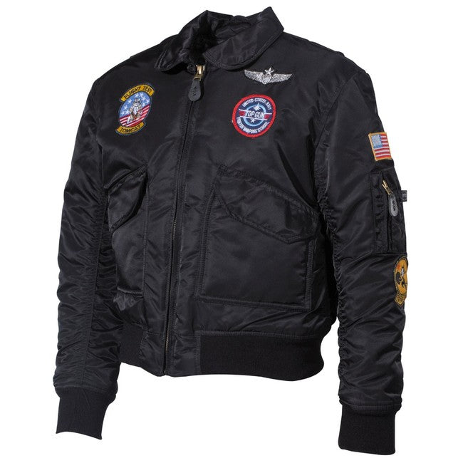 MFH CWU giacca bomber per bambini, nera