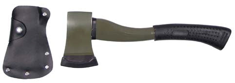 MFH Deluxe ascia 36cm, verde, con fodero