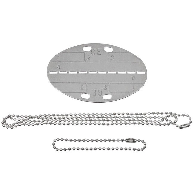 MFH Dog Tag targhetta ovale con catenella