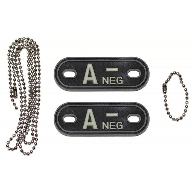 MFH Dog-Tags targhette per cani A NEG, 3D PVC, nero