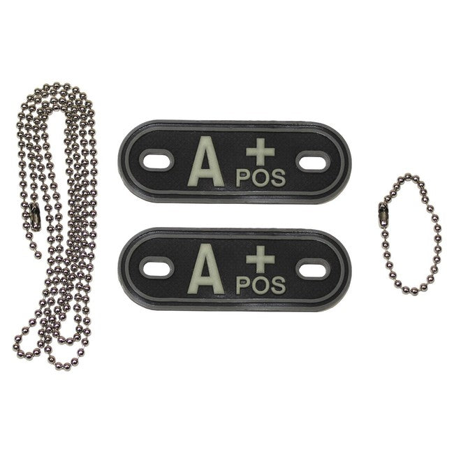 MFH Dog-Tags targhette per cani A POS, 3D PVC, nero