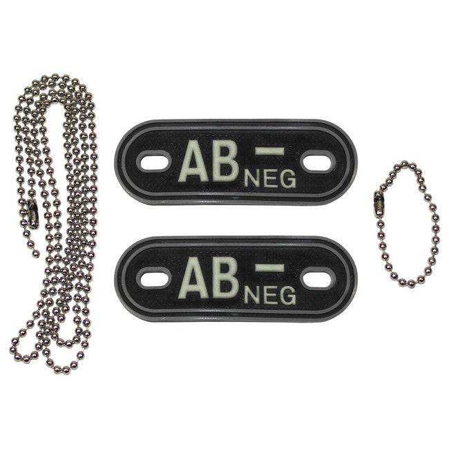 MFH Dog-Tags targhette per cani AB NEG, 3D PVC, nero