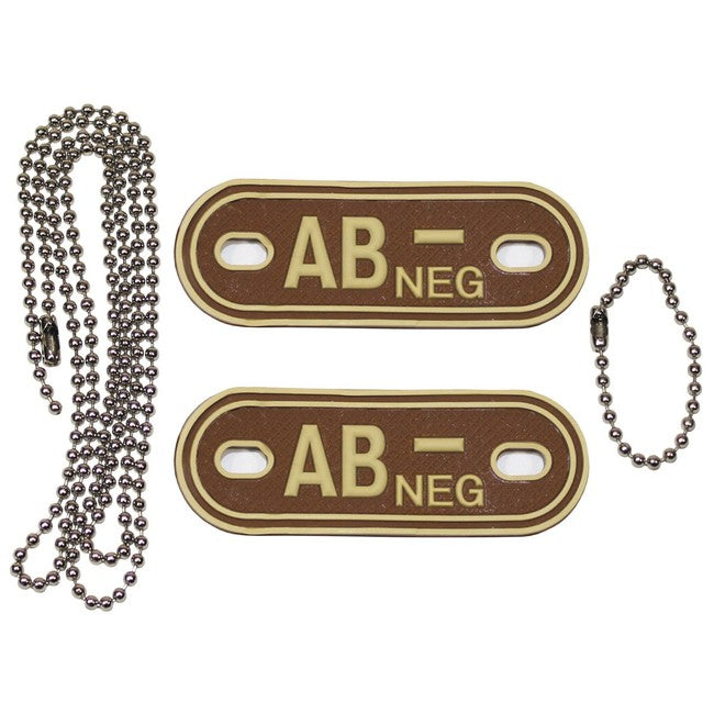 MFH Dog-Tags targhette per cani AB NEG, 3D PVC