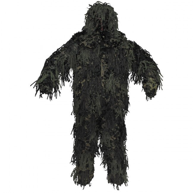 MFH Ghillie Jackal completo mimetico, woodland
